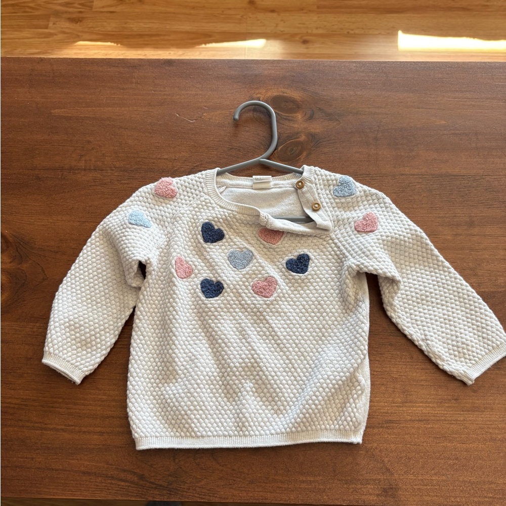 🩷6 for $20🩷 Cozy Heart Patterned Kids Sweater - Picture 1 of 4